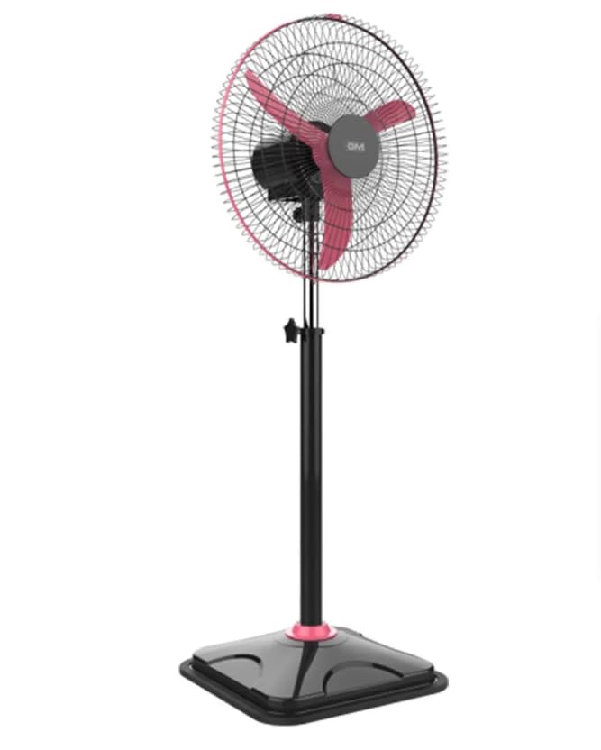 SPINKS OSCILLATION MOVING High Speed 2400 RPM Mark-2 (16 Inches) 400 MM Bullet Fan/Pedestal Fan/Farrata Fan With Adjustable Height with X-Flow with 5 Year Manufactured Warranty (BLACK SILVER)