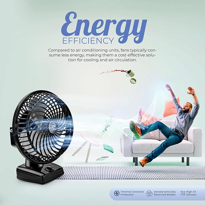 SPINKS MINI TABLE FAN   Electrical Multipurpose High Speed Noiseless Wall Cum Table Fan 9 Inch 225 mm Made In India With 1 Year Warranty (9 Inch Ap Black), 5 stars